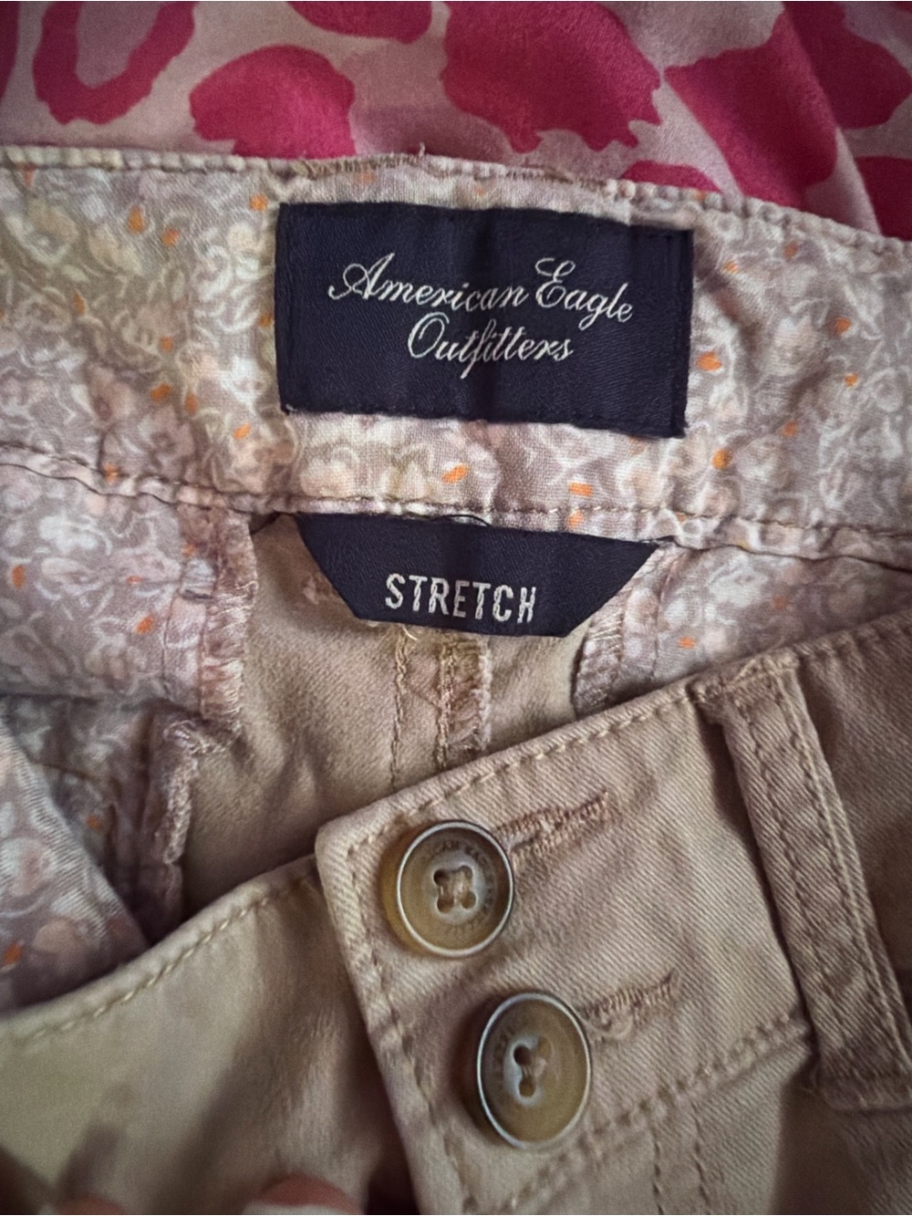 American Eagle Outfitters Women's Beige Stretch Jeggings